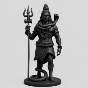 Lord Shiva Standing Idol with Trishul